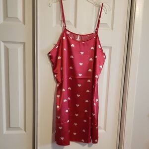 Shein Red Heart Pattern Slip Dress